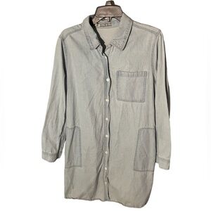 Behind the Seams Denim Button Down Dress